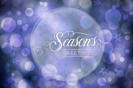 Purple Christmas Background With Text Seasons Greetingsの写真素材