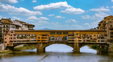 gorgeous Florence with bridgeの写真素材