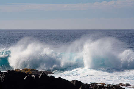 big crashing wave at the atlanticの写真素材