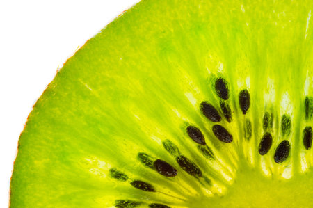 fresh juicy kiwi fruit. green backgroundの写真素材