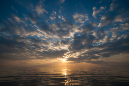 sunset sea and skyの写真素材