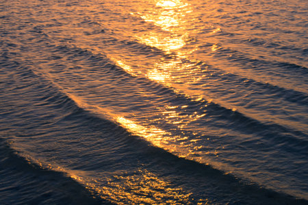 Beautiful sunset above the seaの写真素材