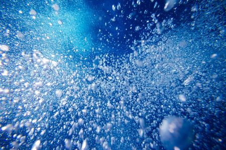 Abstract underwater deep blue backgroundsの写真素材