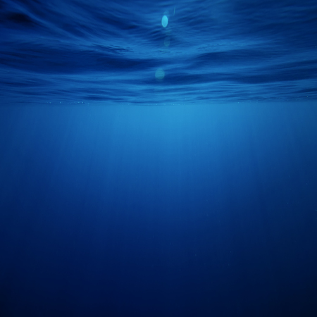 Abstract underwater deep blue backgroundsの写真素材