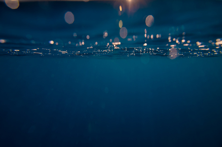 Abstract underwater deep blue backgroundsの写真素材
