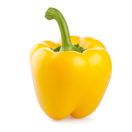 fresh pepper vegetables isolated on white backgroundの写真素材