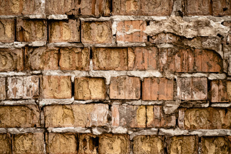 grunge brick wall texture or backgroundの写真素材
