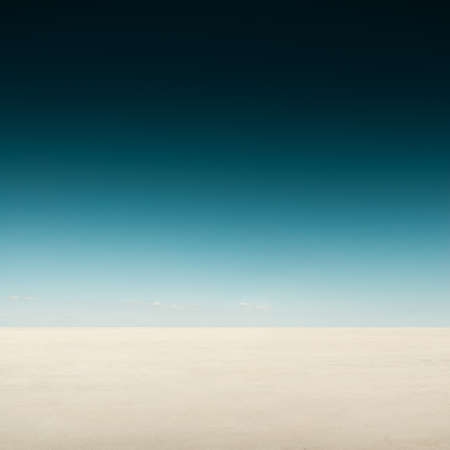 Desert landscape with dark skyの写真素材