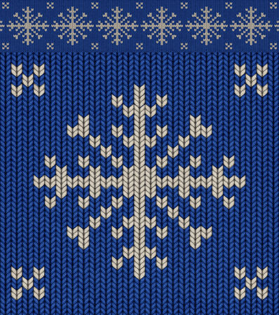 blue knitted texture backgroundの写真素材
