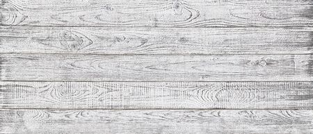 white wood texture background, wide wooden plank panel patternの写真素材