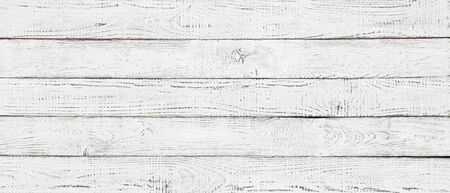 white wood texture background, wide wooden plank panel patternの写真素材