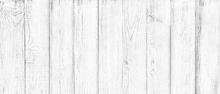 white wood texture background, wide wooden plank panel patternの写真素材