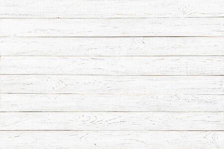 wood texture, old wood board pattern, white background with copy spaceの写真素材