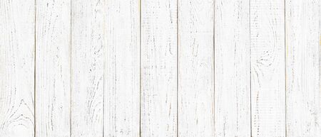 wood texture, old wood board pattern, white background with copy spaceの写真素材