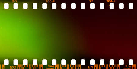 film strip texture with light leaks, abstract backgroundの写真素材