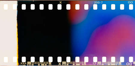 film strip texture with light leaks, abstract backgroundの写真素材