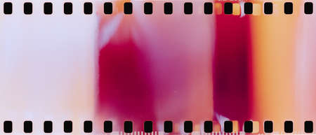 real film strip texture with burn light leaks, abstract backgroundの写真素材