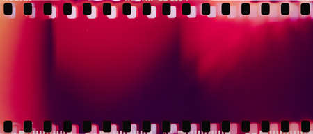 real film strip texture with burn light leaks, abstract backgroundの写真素材