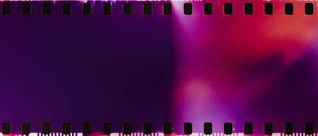 real film strip texture with burn light leaks, abstract backgroundの写真素材