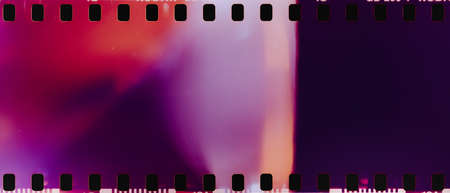 real film strip texture with burn light leaks, abstract backgroundの写真素材