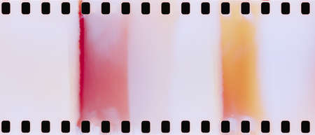 real film strip texture with burn light leaks, abstract backgroundの写真素材
