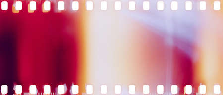 real film strip texture with burn light leaks, abstract backgroundの写真素材