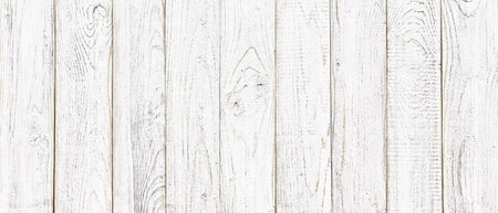 white wood texture background, wide wooden plank panel patternの写真素材