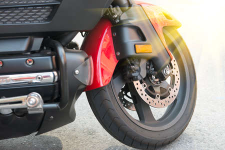 Motorbike on a streetの写真素材