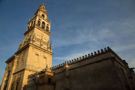 Mezquita Cathedral of Cordoba on a bright sunny dayの写真素材