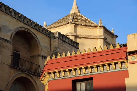 Mezquita Cathedral of Cordoba on a bright sunny dayの写真素材