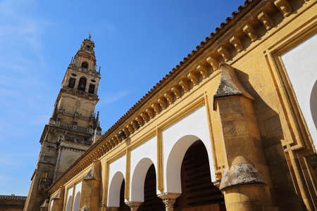 Mezquita Cathedral of Cordoba on a bright sunny dayの写真素材