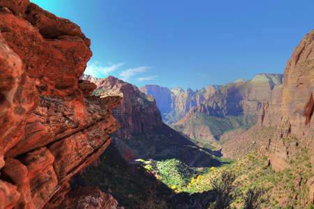 Scenic Zion Park Scenic Landscapes at sunsetの写真素材