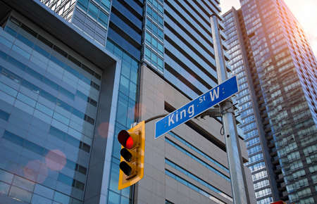 Skyline of Toronto financial districtの写真素材