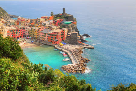 Scenic Vernazza shoreline