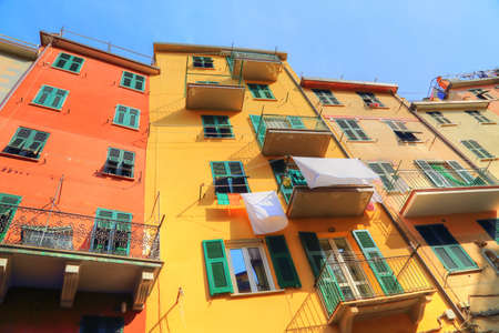 Riomaggiore colorful streetsの写真素材