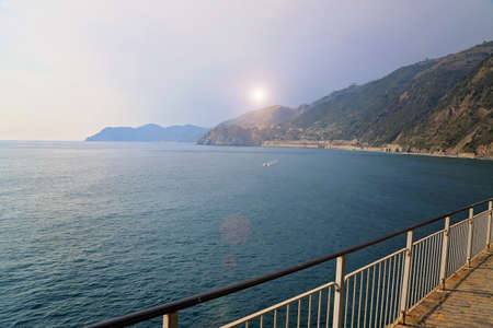 Manarola sea promenade overlooking scenic shoreline