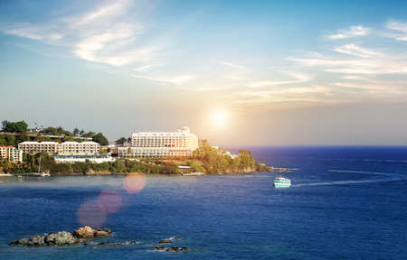Saint Thomas Island panoramic viewの写真素材