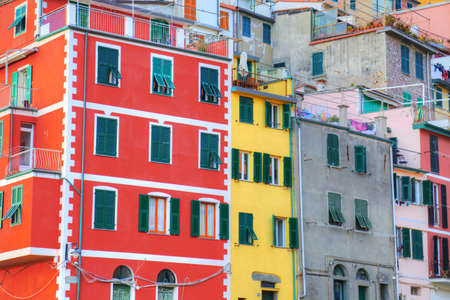 Italy, Riomaggiore colorful streetsのeditorial素材