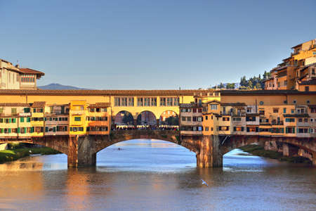 Landmark Ponte Vecchio Bridgeの写真素材