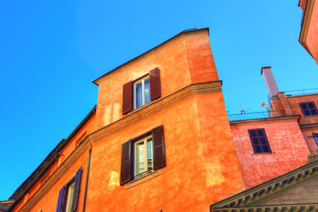 Rome streets in historic part of townのeditorial素材