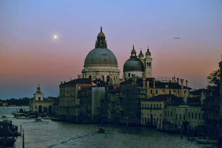Santa Maria della Salute Cathedral - view from Academia bridgeの写真素材