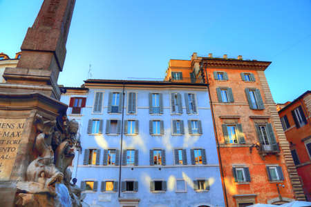 Rome streets in historic part of townのeditorial素材