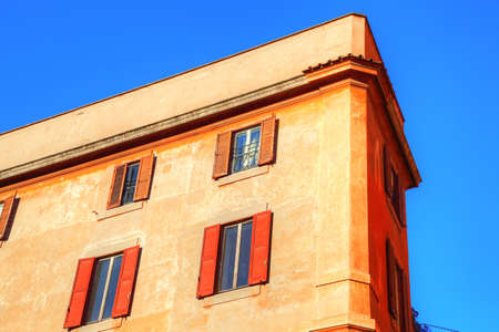 Rome streets in historic part of townのeditorial素材
