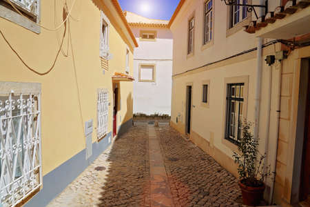 Cascais narrow streets in the old townの写真素材