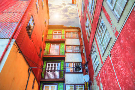 Scenic sunsets close to Rio Douro in Portoのeditorial素材