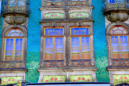 Beautiful and colorful Porto Streetsの写真素材