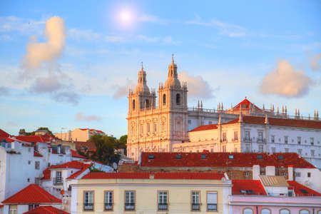 Alfama lookout in Lisbon, St Vincentのeditorial素材