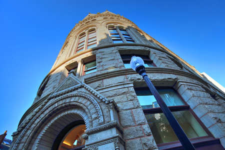 Boston downtown streets at sunsetのeditorial素材