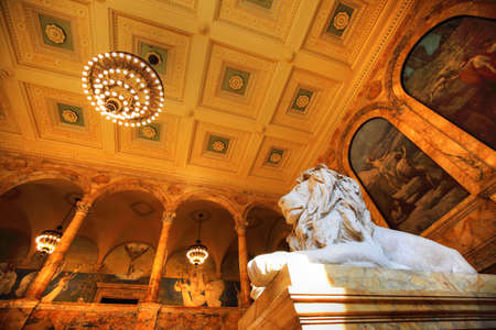 BOSTON, MA, USA  OCTOBER 7, 2017: Boston public library interiorのeditorial素材