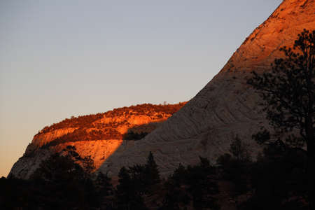 Scenic Zion Park Scenic Landscapes at sunsetsの写真素材